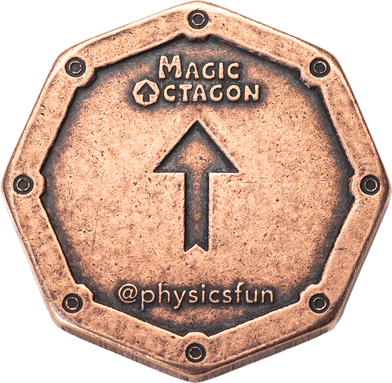 Magic Octagon Brain Teaser Coin in Solid Copper