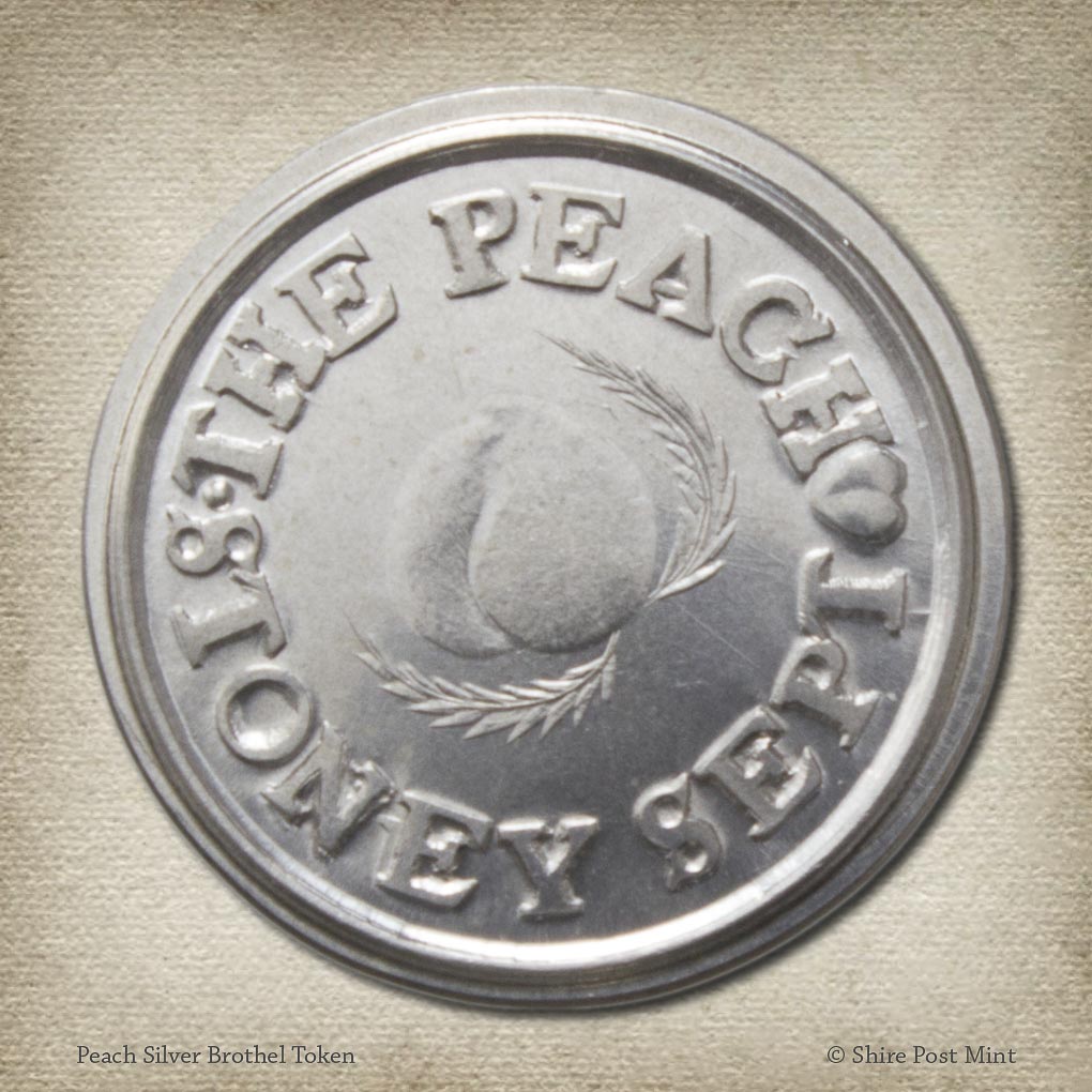 Peach Silver Brothel Token A Game of Thrones