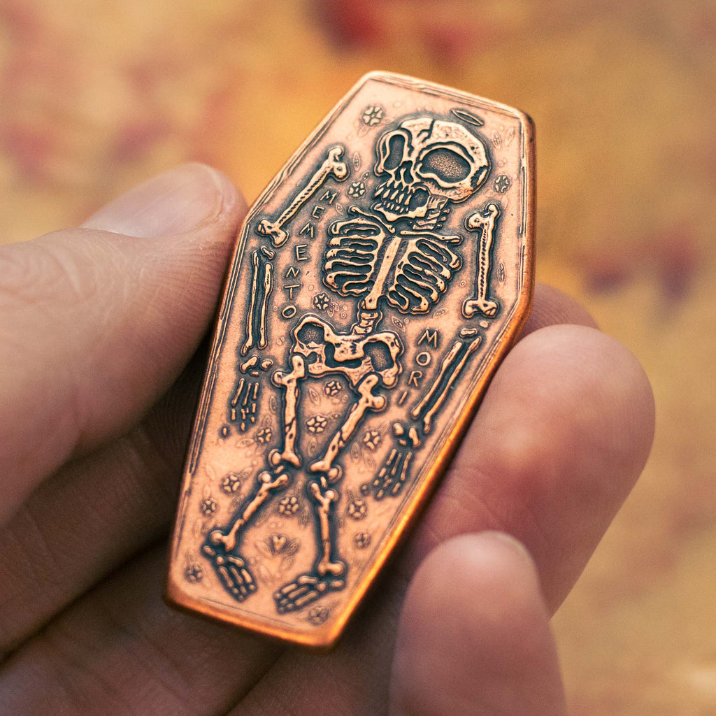 Coffin Memento Mori Memento Vivere Copper