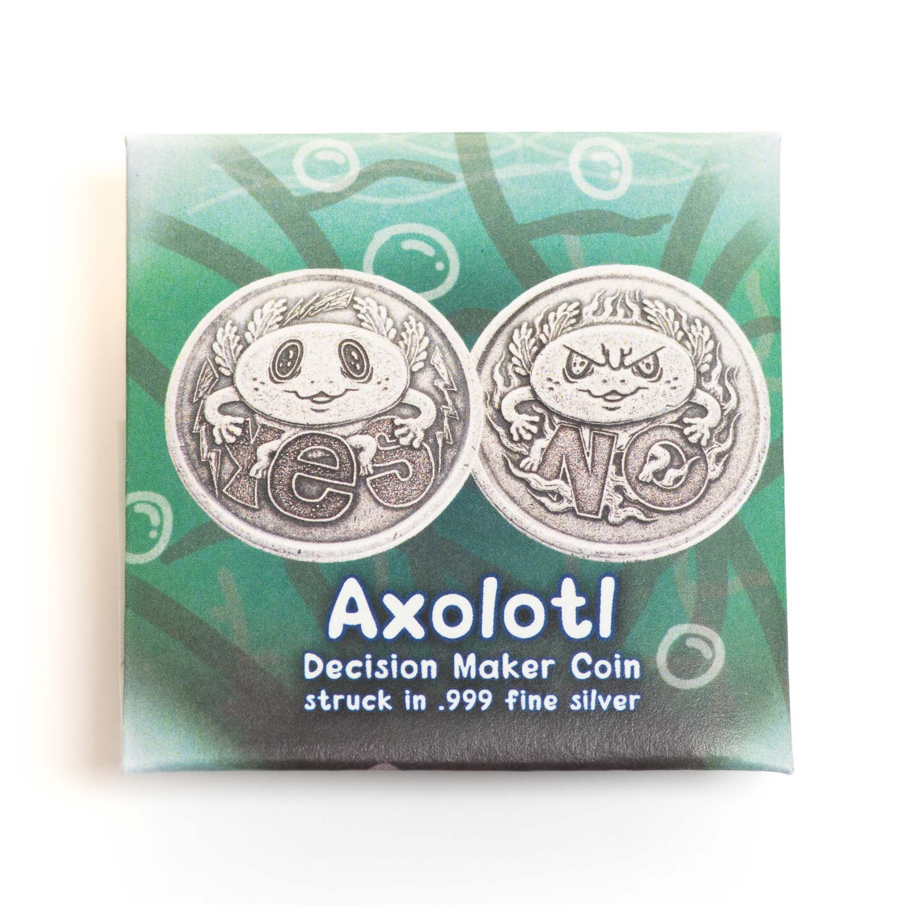 Axolotl Decision Maker Coin in Fine Silver