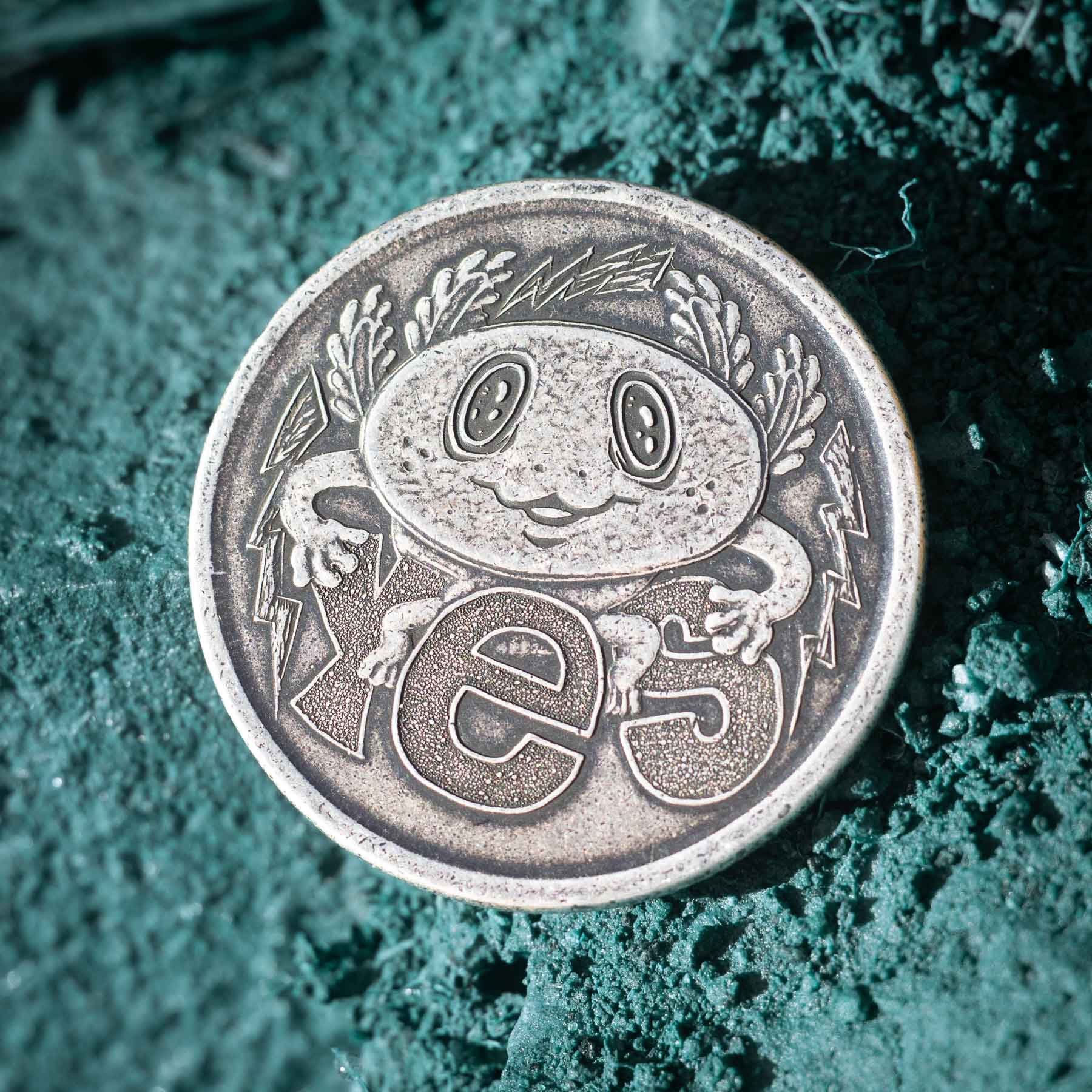 Axolotl Decision Maker Coin in Fine Silver