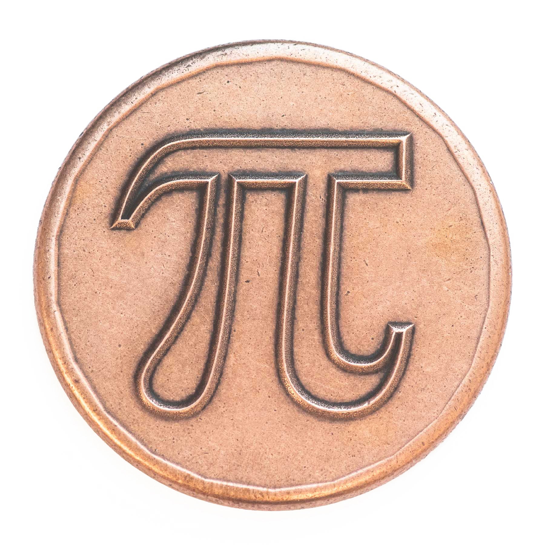 Pi 3.14 Coin in Copper