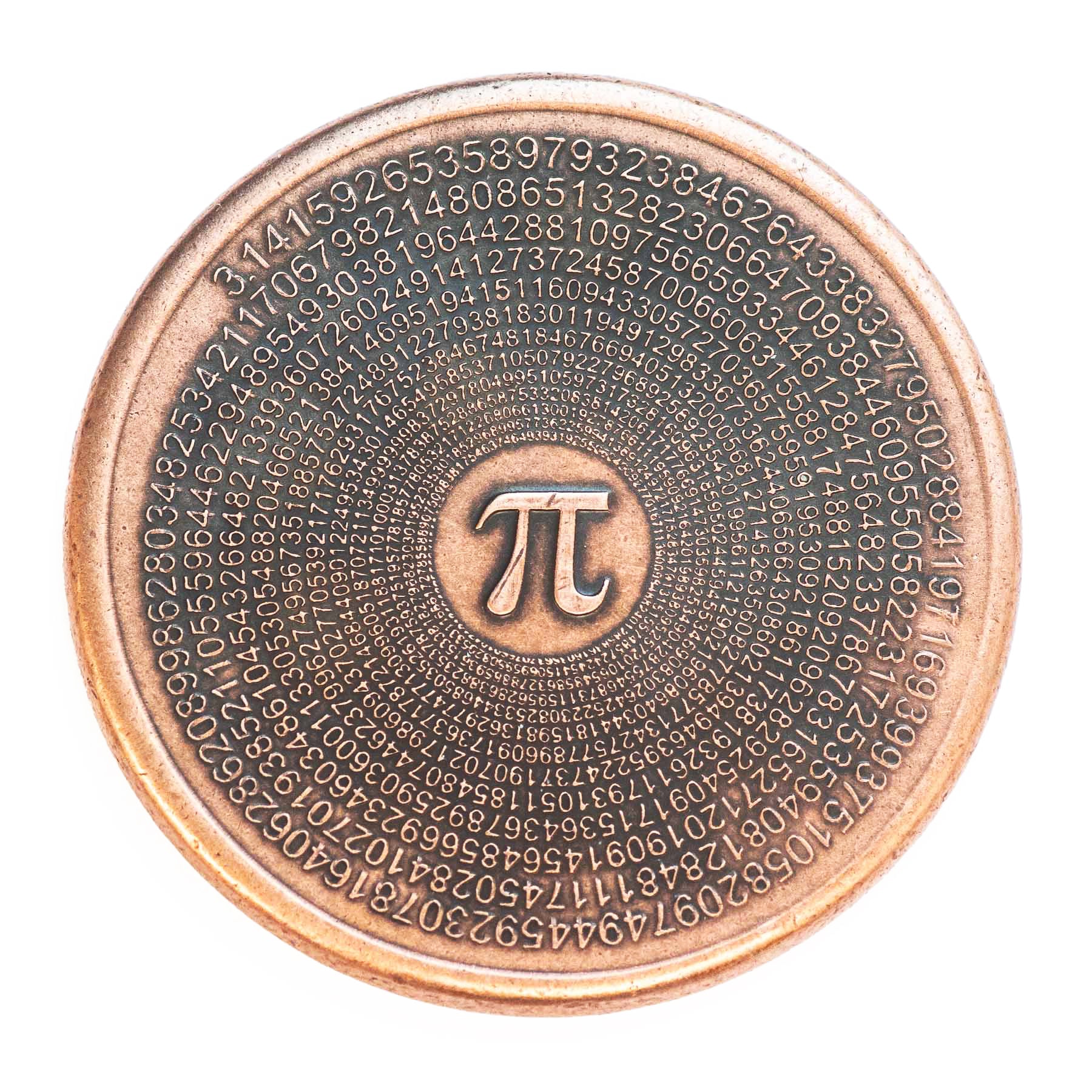 Pi 3.14 Coin in Copper