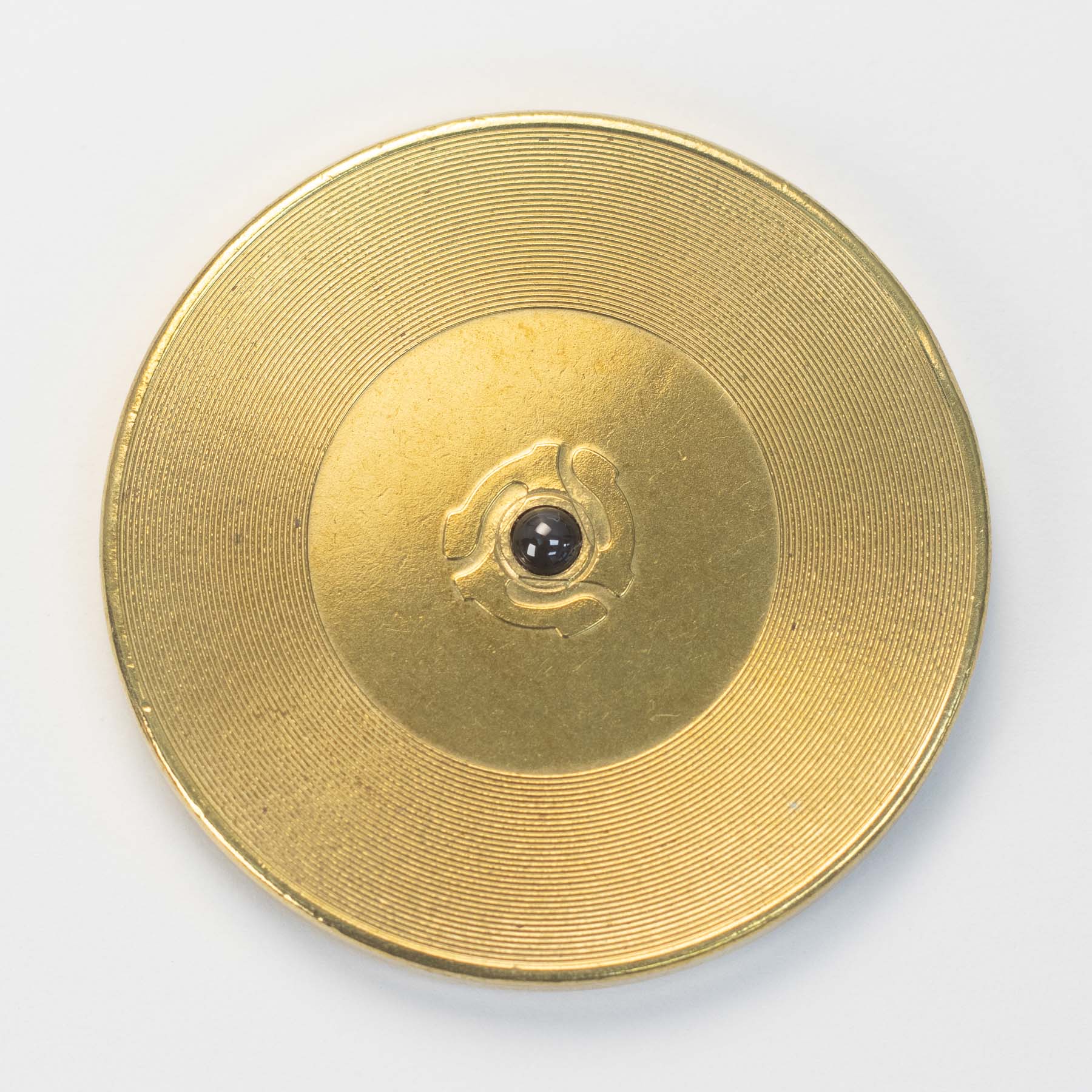 silicon nitride ceramic spin point vinyl record in brass