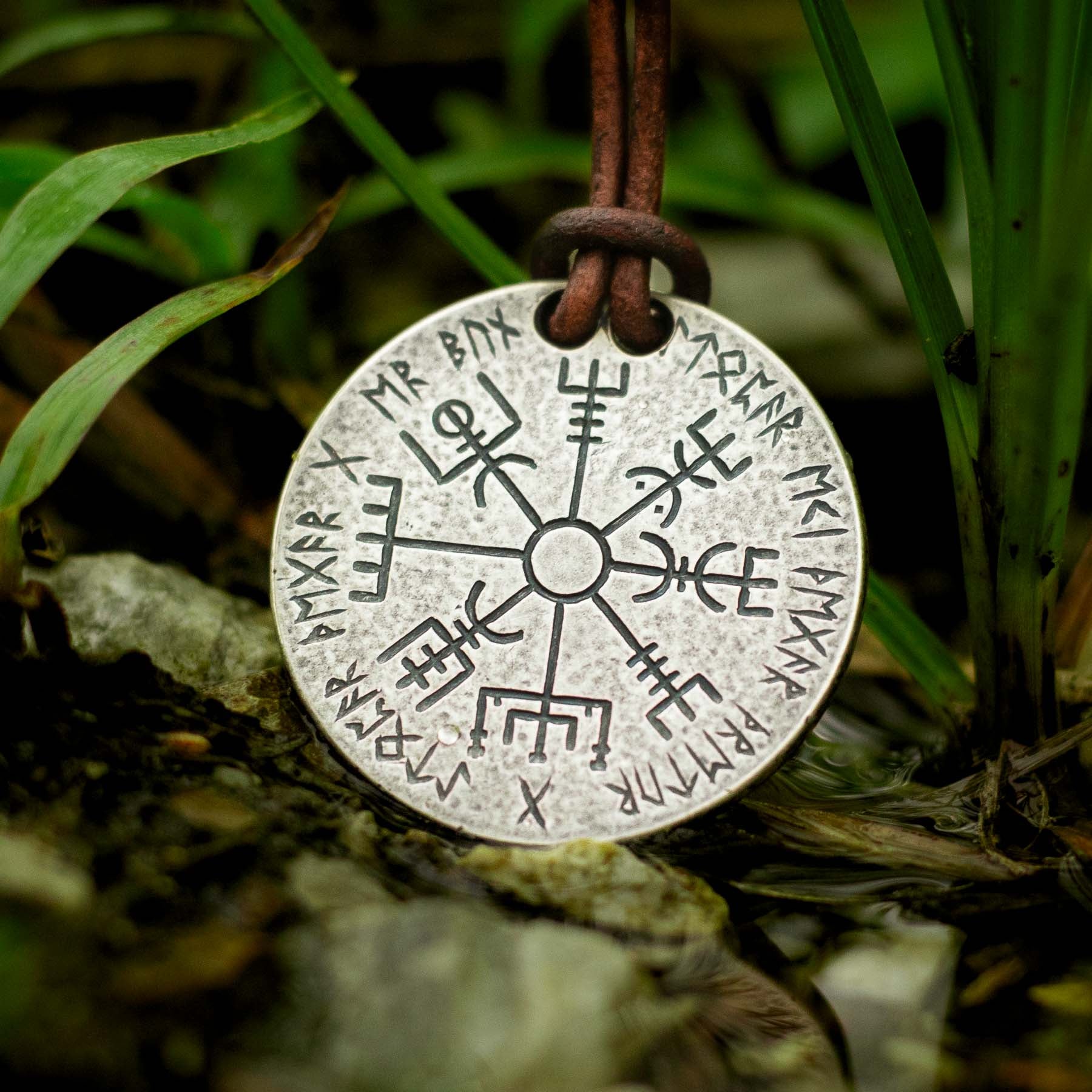 Vegvisir Norse Compass Silver Necklace