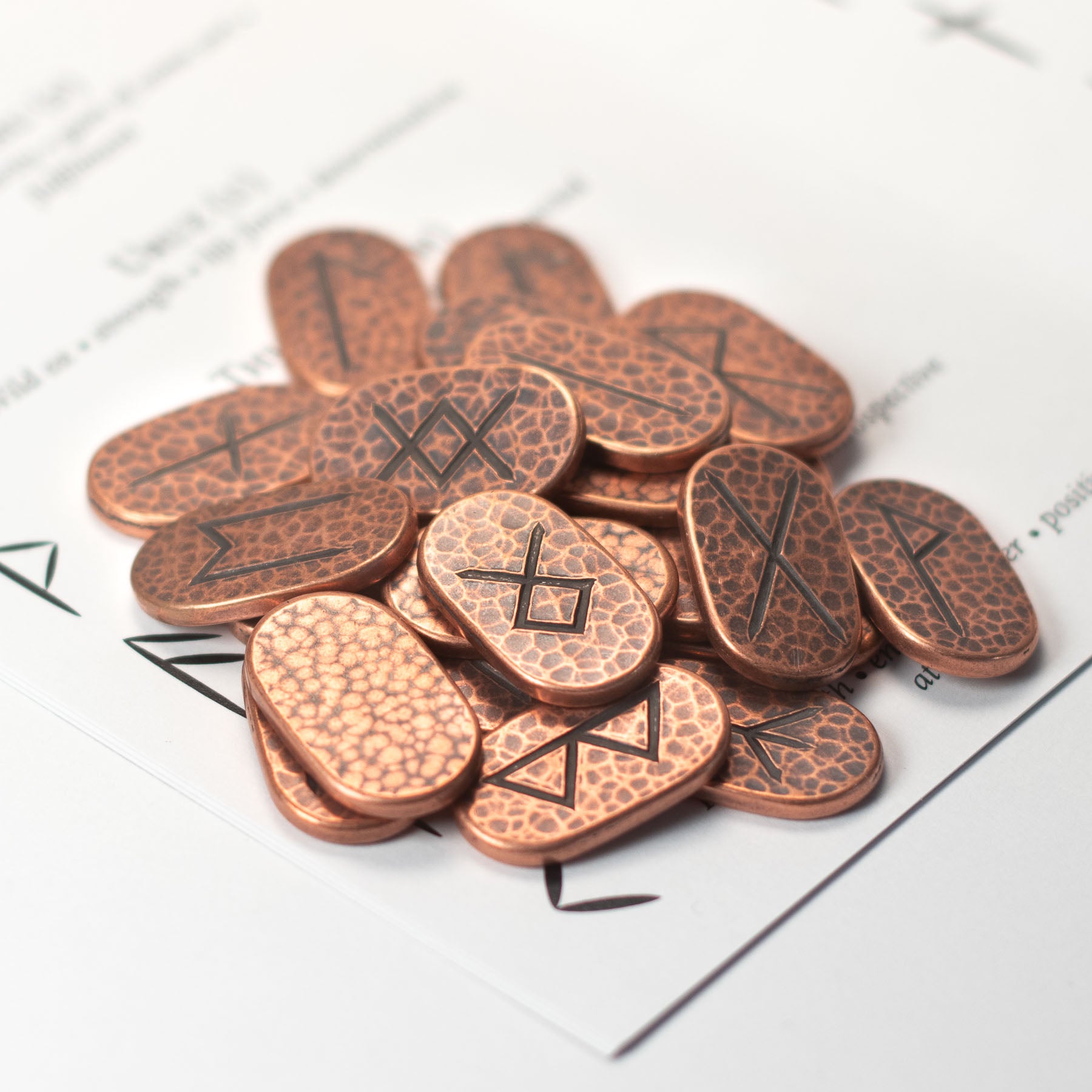 coin pile of copper viking runes by Shire Post Mint