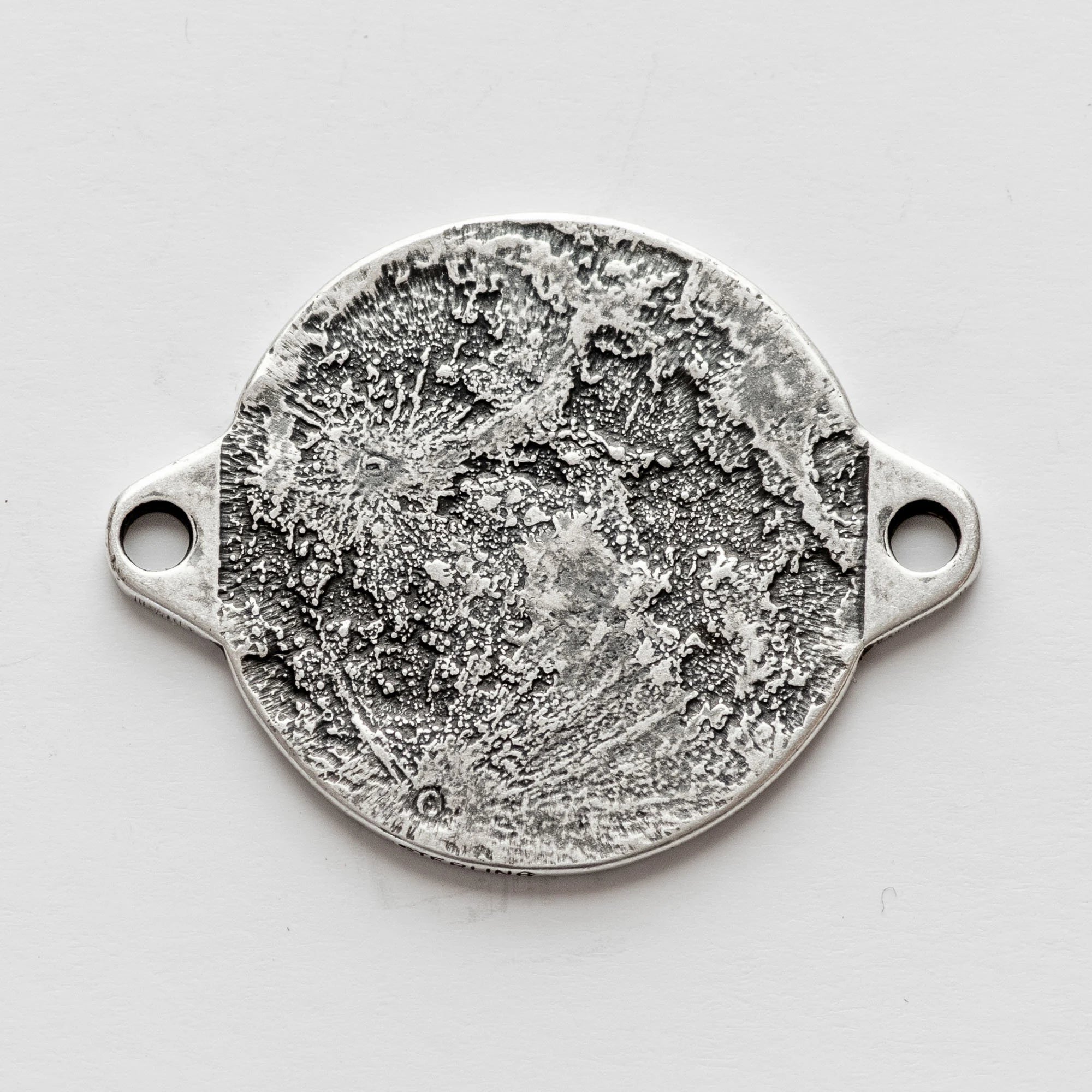 silver jewelry connector coin