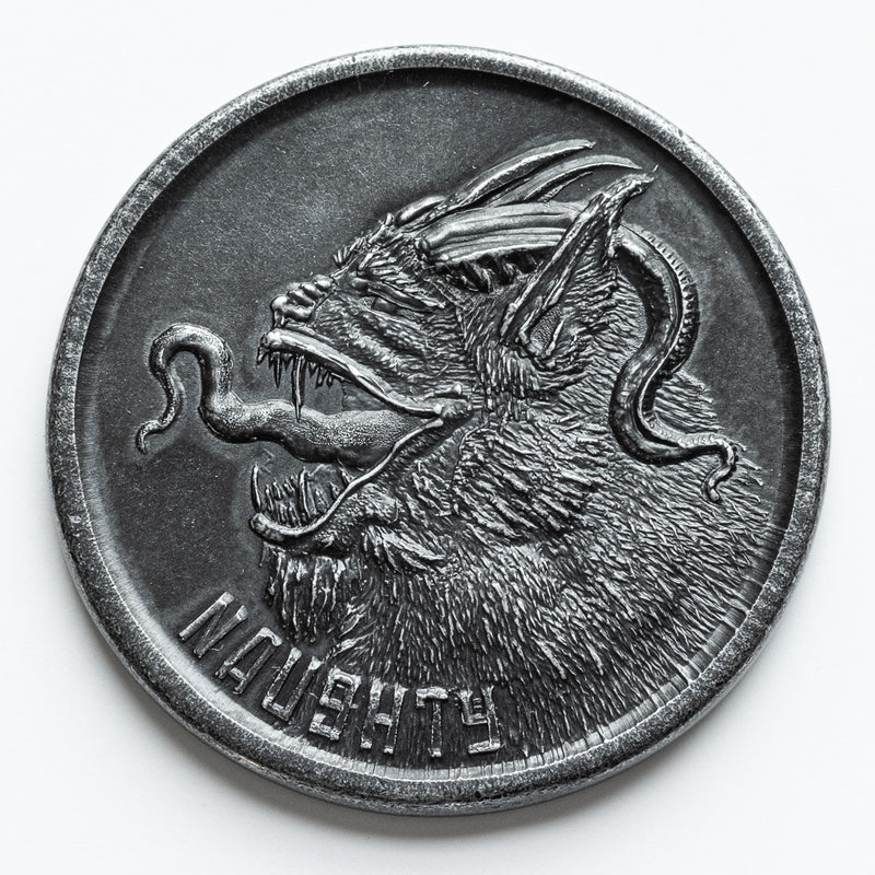Naughty or Nice Krampus Decision Maker - Copper Coin