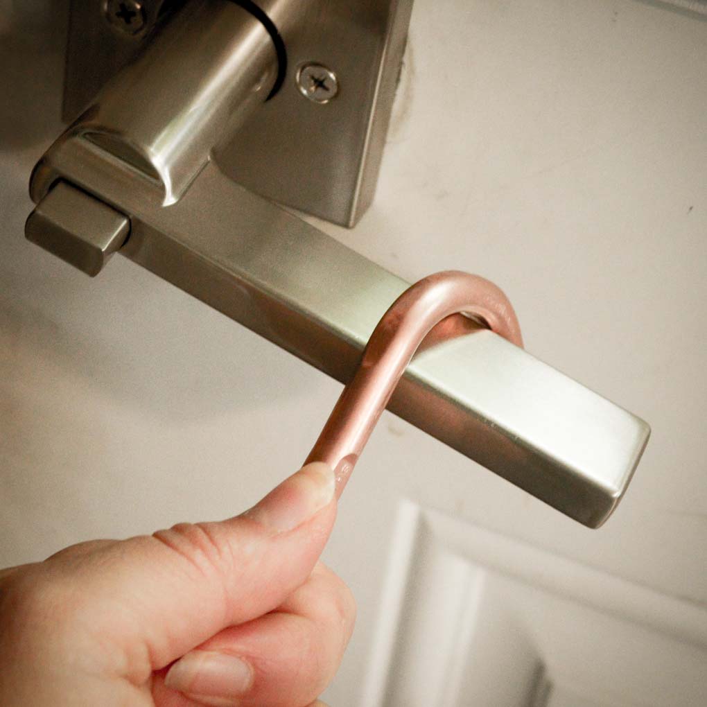 Door Hook 99.9 Pure Copper Antimicrobial Door Opener Keychain